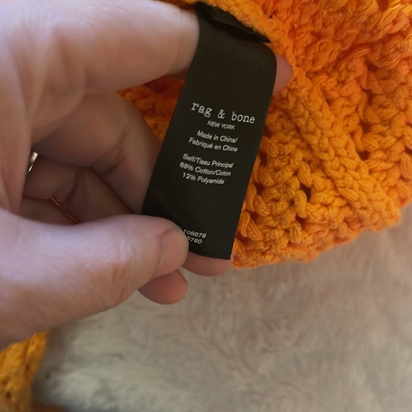 Rag and bone brand new with tags cotton blend knit crochet sweater it is NWOT - Picture 7 of 8